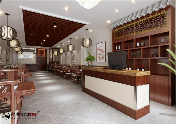 吴忠聚丰源中餐厅装修设计|冲淡清远的艺术风格和境界