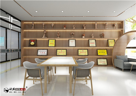 吴忠秦蕊营业厅办公室装修设计|洁净大方的高级质感空间
