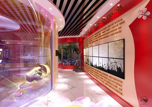 吴忠党风展厅设计|鲜明特色和美感的设计效果